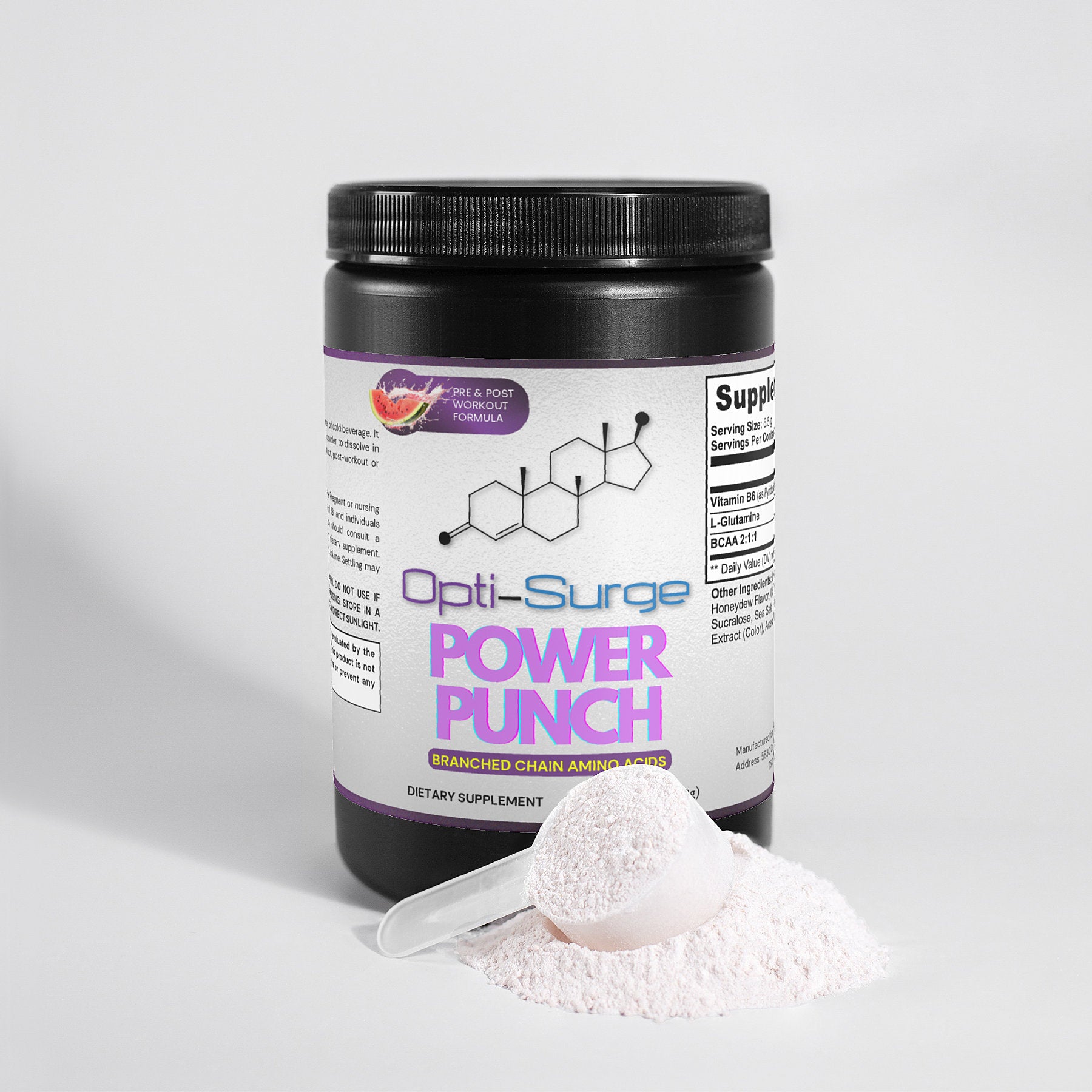 OPTI-SURGE POWER PUNCH BCAA Powder (Honeydew/Watermelon)