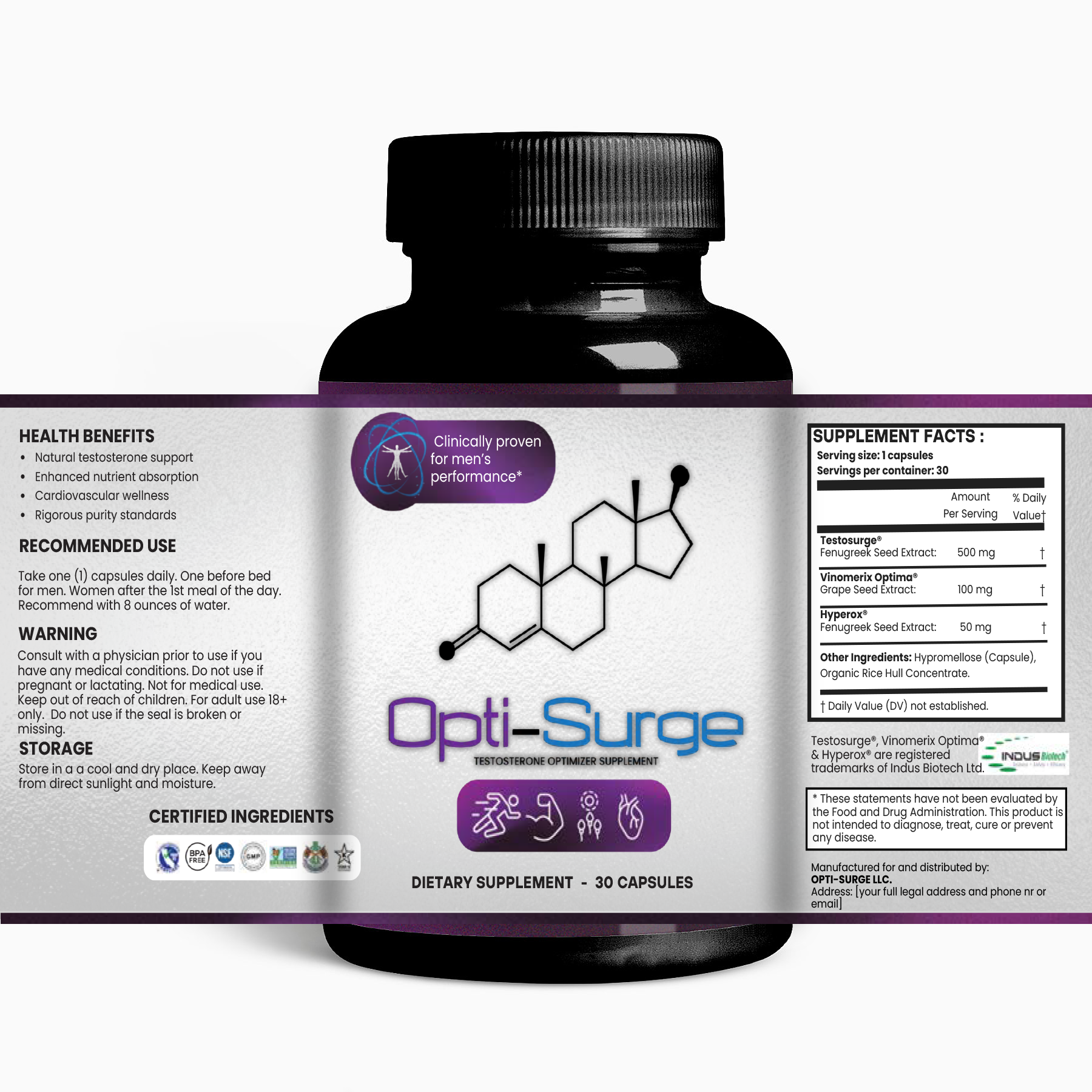 OPTI-SURGE TESTOSTERONE OPTIMIZER - 3 PACK